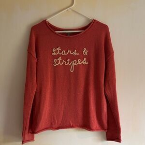 Marled Red Knit Sweater